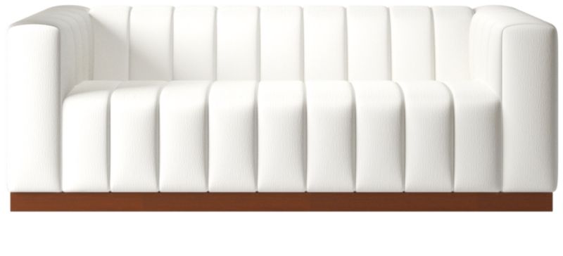 Forte 81" Channeled Sofa with Walnut Base Dream Pina Colada - image 0 of 9