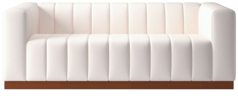 Forte 81" Channeled Sofa with Walnut Base Biba Frost - image 0 of 8