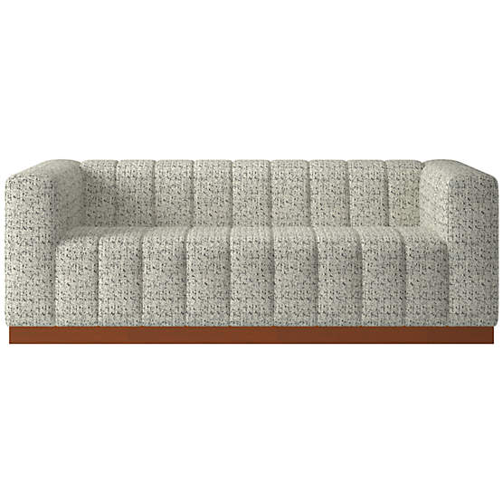 Forte 81" Hartman Tuxedo Sofa with Walnut Base