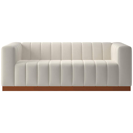 Forte 81" Illecebrous Malt Sofa with Walnut Base