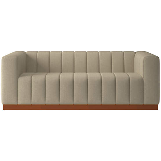 Forte 81" Nomad Cafe Sofa with Walnut Base