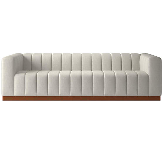 Forte Channeled Nomad Snow Extra Large Sofa
