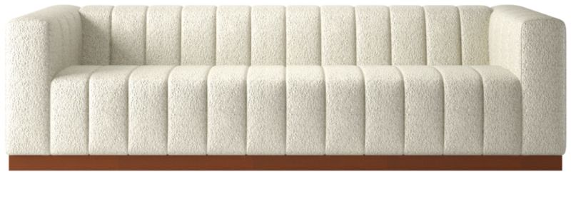 Forte Channeled Bloce Grey Extra Large Sofa - image 0 of 7