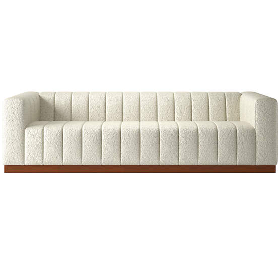 Forte Channeled Bloce Grey Extra Large Sofa