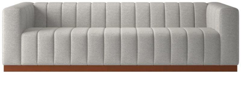 Forte Channeled Hatch Platinum Extra Large Sofa - image 0 of 7