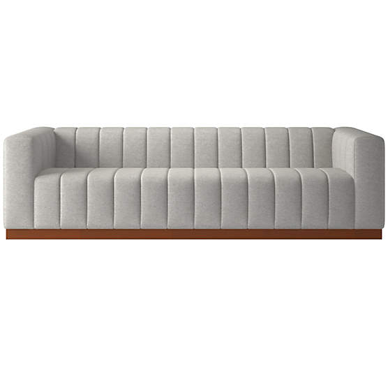 Forte Channeled Hatch Platinum Extra Large Sofa