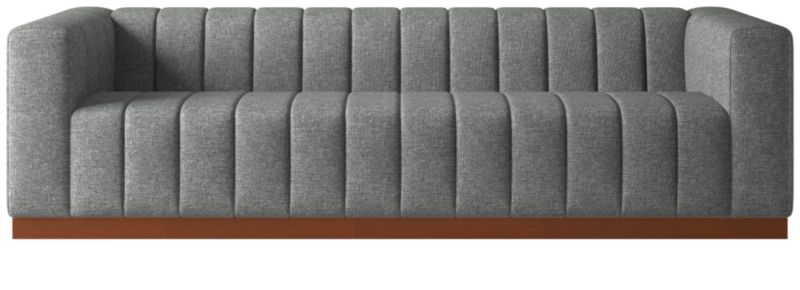 Forte Channeled Extra Large Sofa Hatch Charcoal - image 0 of 7