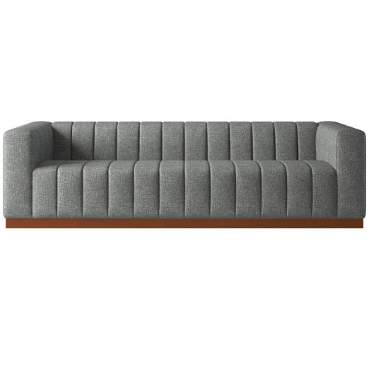 Forte Channeled Extra Large Sofa Hatch Charcoal