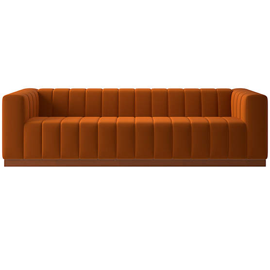 Forte Channeled Extra Large Sofa Luca Russet