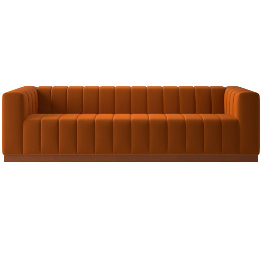 Forte Channeled Extra Large Sofa Luca Russet