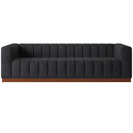 Forte Channeled Extra Large Sofa Bloce Noir