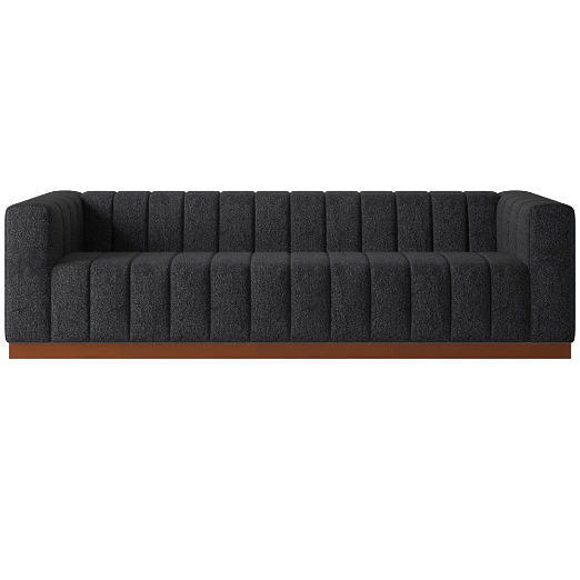 Forte Channeled Extra Large Sofa Bloce Noir