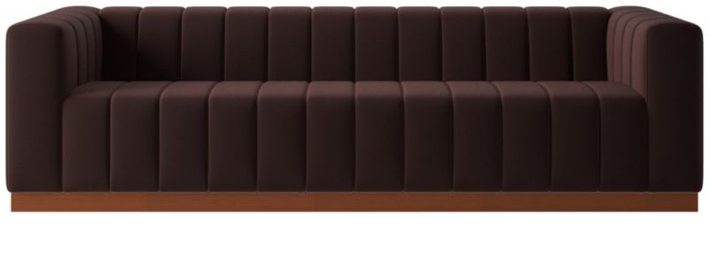 Forte Channeled Extra Large Sofa Luca Espresso - image 0 of 7