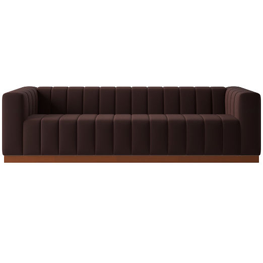 Forte Channeled Extra Large Sofa Luca Espresso