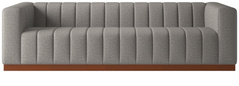 Forte Channeled Extra Large Sofa Taylor Felt Grey - image 0 of 7