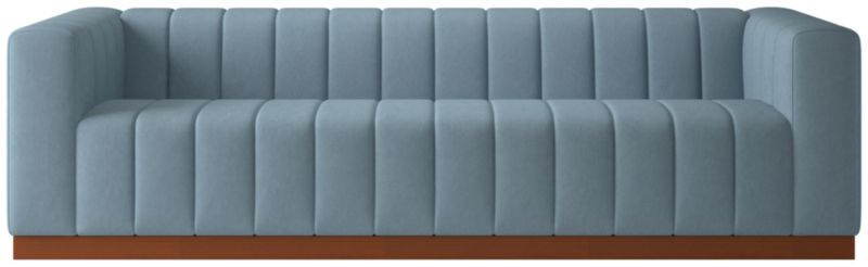 Forte 101" Extra-Large Channeled Sofa with Walnut Base Lisbon Wedgewood - image 0 of 8