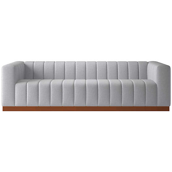 Forte 101" Artisan Ash Sofa with Walnut Base
