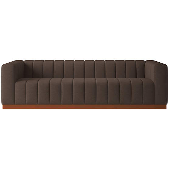 Forte 101" Curious Java Sofa with Walnut Base