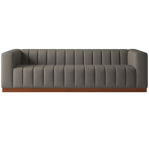 Forte Channeled Extra Large Sofa Angel Pewter