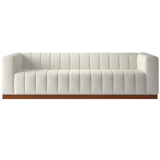 Forte Channeled Extra Large Sofa Lindy Snow