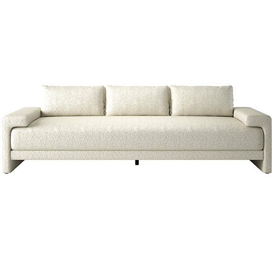 Camden Hatch Platinum Modern Sofa + Reviews CB2