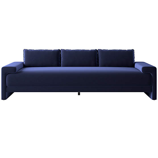Camden Bloce Noir Sofa + Reviews CB2
