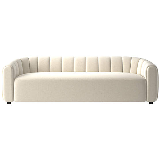 Fitz 98" Channeled Sofa Nomad Snow