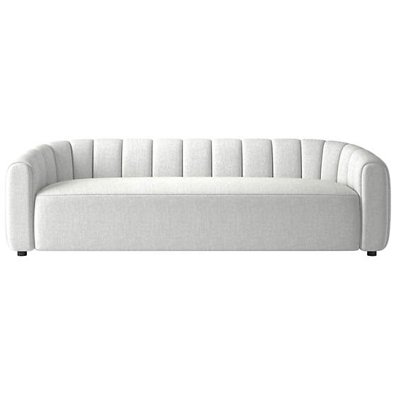 Fitz 98" Channeled Sofa Elliot Dove