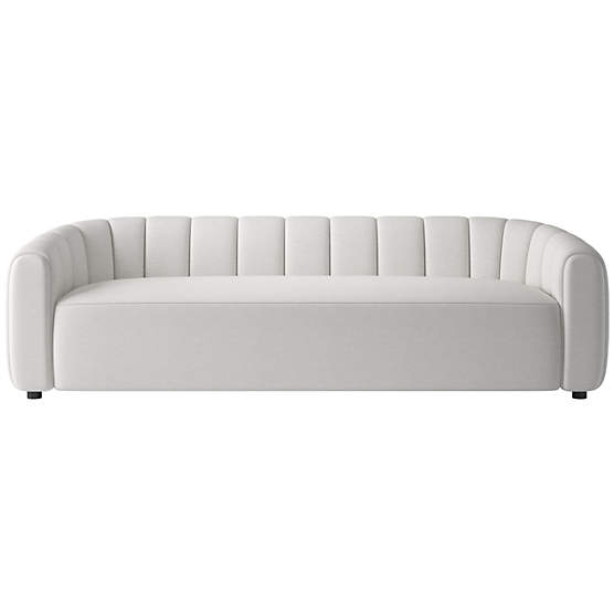 Fitz 98" Channeled Sofa Curious Linen