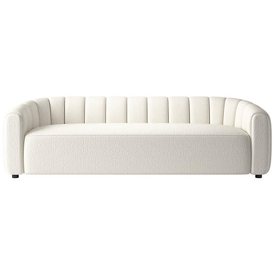 Fitz 98" Channeled Sofa Wooly Sand