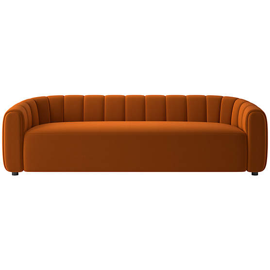 Fitz 98" Channeled Sofa Luca Russet