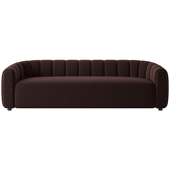 Fitz 98" Channeled Sofa Luca Espresso