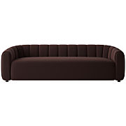 Fitz 98" Channeled Sofa Luca Espresso