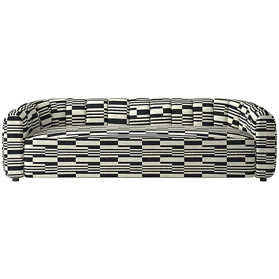 Fitz 98" Channeled Sofa Piano Domino