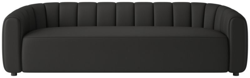 Fitz 98" Channeled Sofa Kanvas Ebony - image 0 of 7