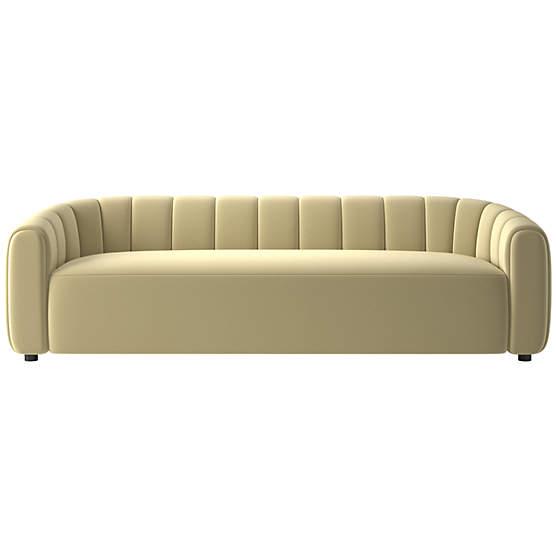 Fitz 98" Channeled Sofa Luca Camel