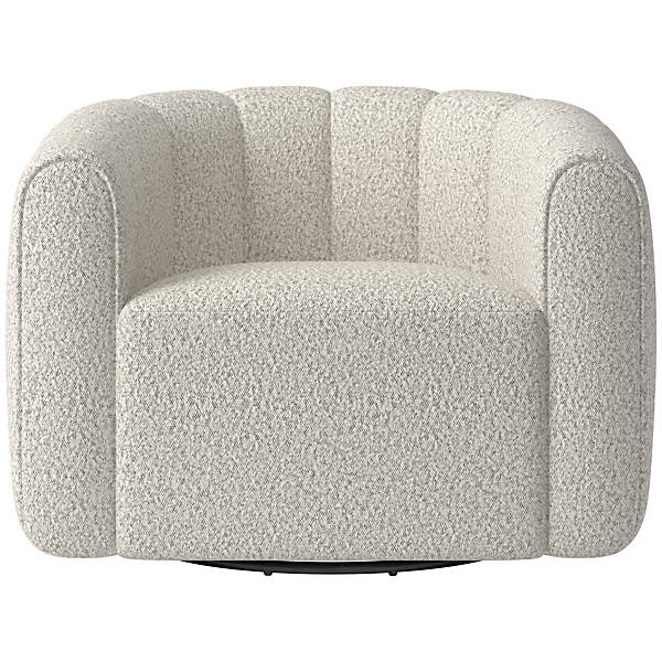 Cb2 fitz russet swivel chair outlet