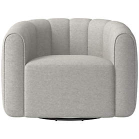 Cb2 leather swivel discount chair