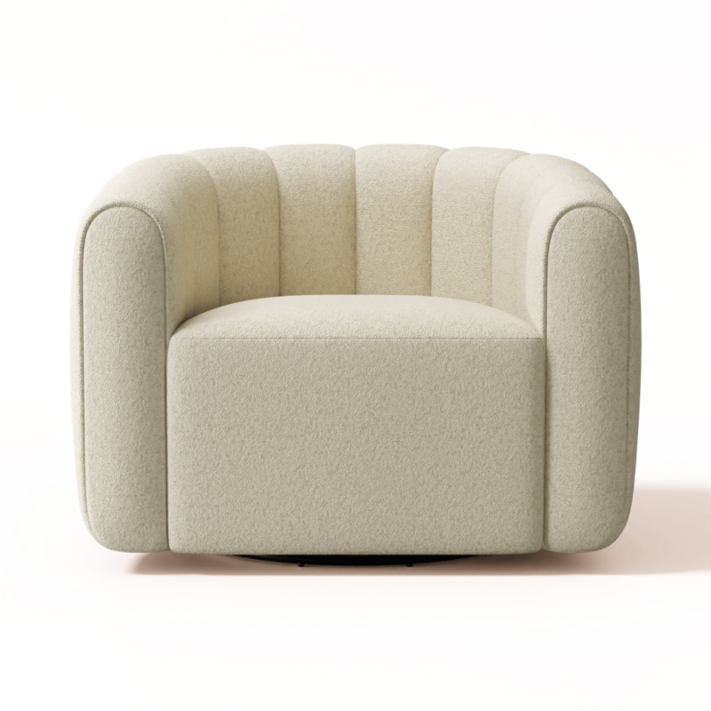 Fitz Bloce Cream Swivel Chair - image 0 of 15