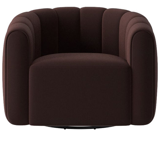 Fitz Luca Espresso Swivel Chair