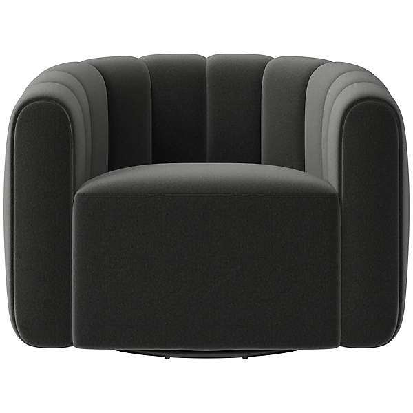 Fitz Dale Dark Grey Swivel Chair