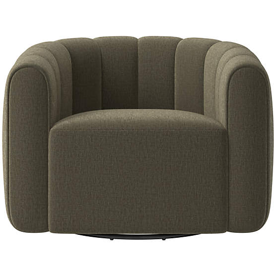 Fitz Swivel Chair Coverlet Otter