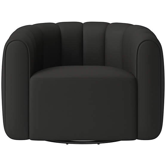 Fitz Swivel Chair Kanvas Ebony