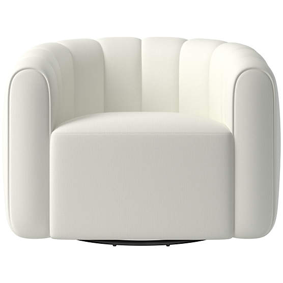 Fitz Swivel Chair Colourwash Snow