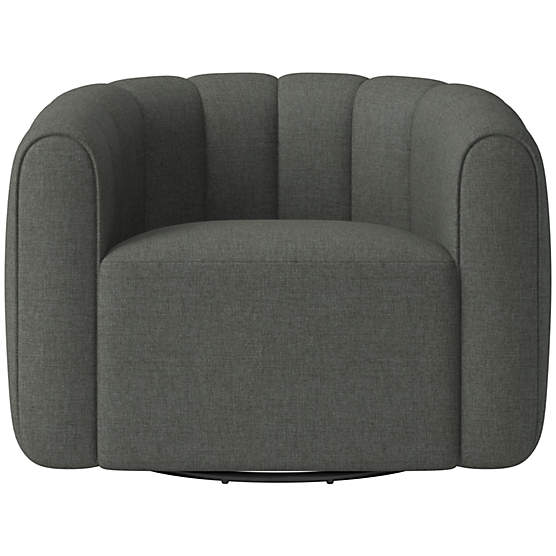 Fitz Swivel Chair Taylor Charcoal