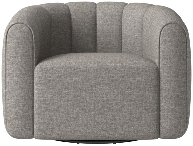 Fitz Taylor Felt Grey Swivel Chair - image 0 of 8