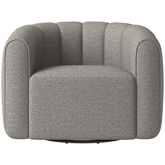 Fitz Taylor Felt Grey Swivel Chair