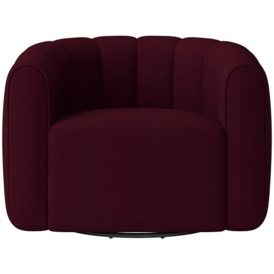 Fitz Swivel Chair Luca Oxblood