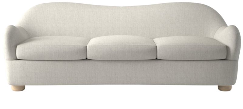 Bacio Nomad Snow Performance Fabric Sofa with Oak Legs by Ross Cassidy - image 0 of 2