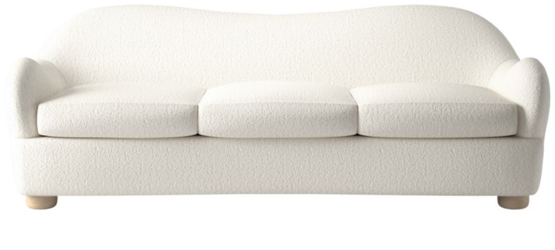 Viewing product image Bacio Wool Sand Fabric Sofa with Oak Legs by Ross Cassidy - image 1 of 2